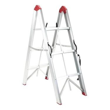 Imagem de Escada Dobrável compacta Alumínio 3 Degraus - +gardenlife