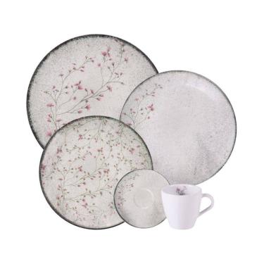 Imagem de Aparelho De Jantar Tramontina Floralis Em Porcelana Decorada 20 Peças