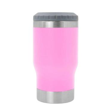Imagem de Copo Térmico Porta Lata Garrafa Long Neck Copo Abridor Rosa - GRUPO SH