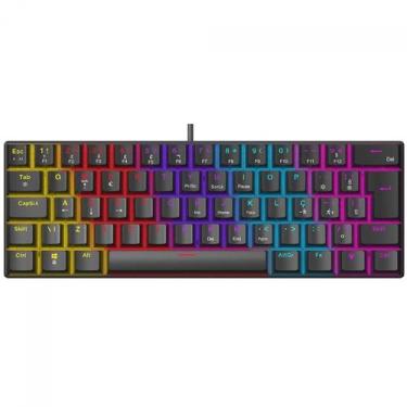 Imagem de Teclado Mecânico Gamer Ninja Leap 60%, Switch Blue, Rainbow, ABNT2, Pr