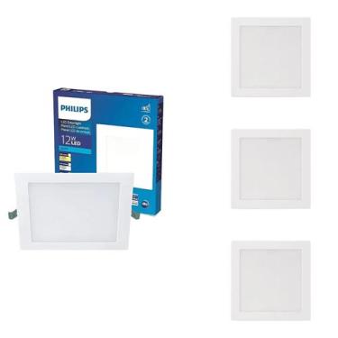 Imagem de 4 Luminária Plafon Led 12w Philips 6500k Bivolt 900lm Quad., Bivolt