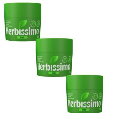 Imagem de Kit 3 Desodorante Cremoso Fresh Herbíssimo 55g - Dana Cosméticos