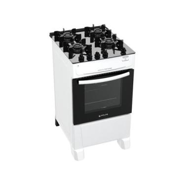 Imagem de Fogão de Chão Piso À Gás 4 Bocas Acendimento Automático Forno Cozinha 