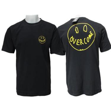 Imagem de Camisa Camiseta Overcome Logo Amarelo 100% Algodão, Preto, M