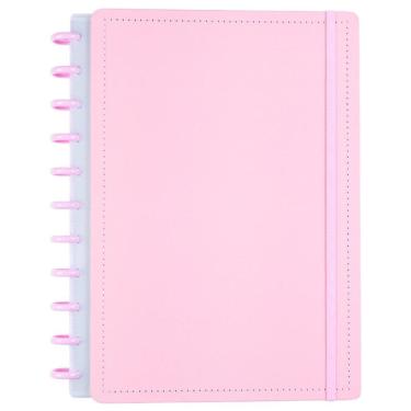 Imagem de Caderno Inteligente Disko All Rosa Grande 80 Folhas Capa Dura Discos Reposicionáveis co...
