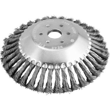 Imagem de Escova de Aço para Roçadeira Ø200mm 1-25,4mm Cerdas em Aço Carbono Torcido para Limpeza Pesada Vonder