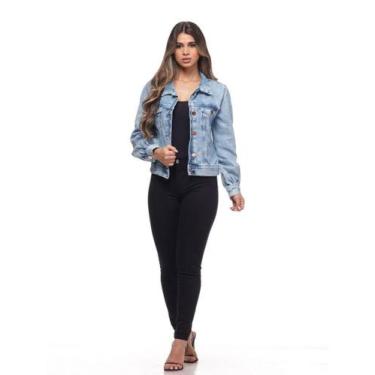 Imagem de Jaqueta Feminina Jeans Basica Manga Bufante L2/2 - Razon Jeans, P