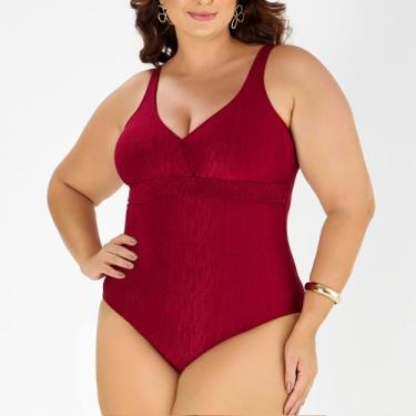 Imagem de Maiô Plus Size, Sem Bojo, Trança, Clássico, Até 56 - Banho De Mar, Hib