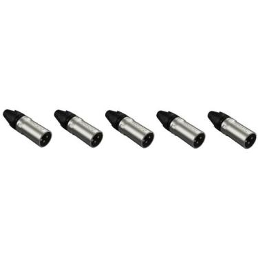 Imagem de Kit 5 conectores wireconex ml bk ni xlr macho wc 1013