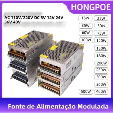 Imagem de Fonte De Alimentação De Alta Potência AC 110V 220V Para DC 5V 12V 24V 