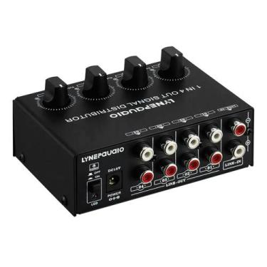 Imagem de Amplificador de Áudio BUZHI 1 Entrada e 4 Saídas com Controle de Volum
