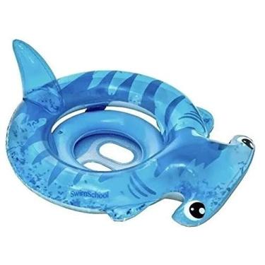 Imagem de BOIA BEBE INFANTIL COM ASSENTO TUBARAO (AZUL)