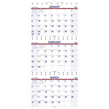 Imagem de Calendário de parede 2022 da AT-A-GLANCE, 30,48 x 68,56 cm, grande, Move-A-Page, três meses (PMLF1128)