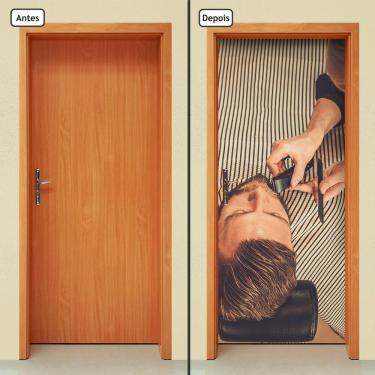 Imagem de Adesivo Decorativo de Porta - Barbearia - 1307cnpt