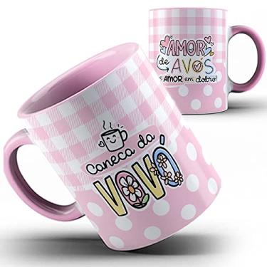 Imagem de Caneca rosa da vovó amor em dobro
