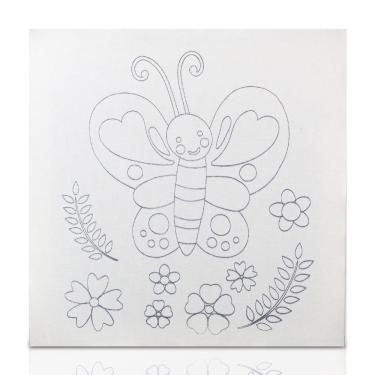 Imagem de Tela Riscada 30x30 8157 Borboleta