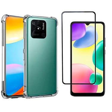 Imagem de Kit Capa Capinha Para Xiaomi Redmi 10c Tela de 6.71 Case Air Anti Impacto Transparente + Pel�cula De Vidro Temperado 3d Full Cover (Transparente + Vidro 3d)