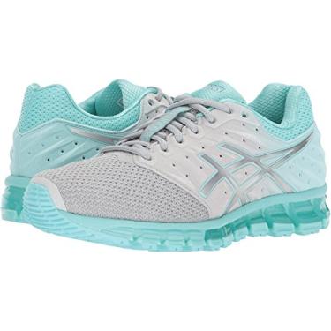 Imagem de ASICS Womens Gel-Quantum 180 2 MX Running Shoe, Mid Grey/Aruba Blue/Mid Grey, Size 6.5