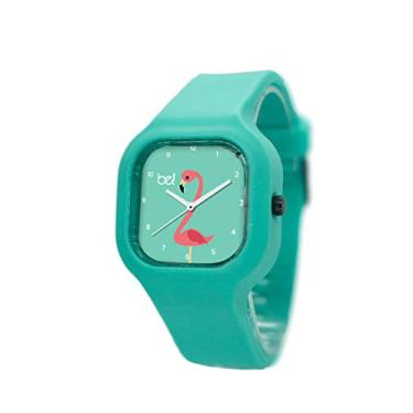 Imagem de Relogio Be Watch Flamingo Pulseira Silicone Turquesa