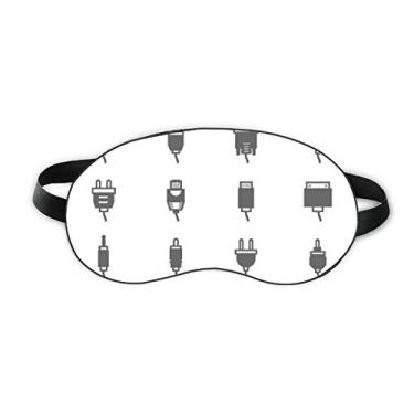 Imagem de Padrão de tomada de diagrama de circuito, protetor de olhos para dormir, capa de sombra macia para noite