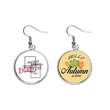 Imagem de Caixa de zoom Posição Dimensão Orelha Pendente Folha Outono Brinco Joias