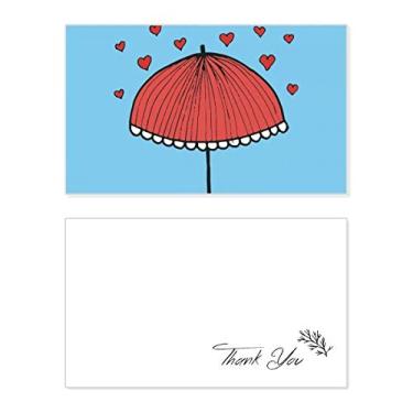Imagem de Guarda-chuva de renda vermelha para clima de coração cartão de agradecimento aniversário aniversário comemoração casamento agradecimento