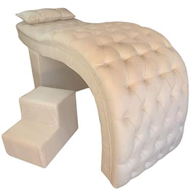 Imagem de Maca Estética Estofada para Clínica Consultorio Massagem Capitonê 180x85x80 (bege)