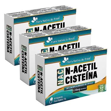Imagem de Kit NAC N-Acetilcisteina 600mg 3 Caixas 30 Cápsulas Cada - Flora Nativa