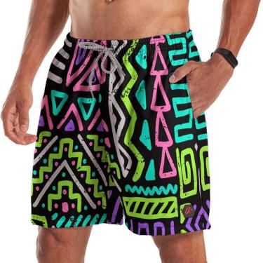 Imagem de Short Bermuda Tribal Shapes Neon-Masculino