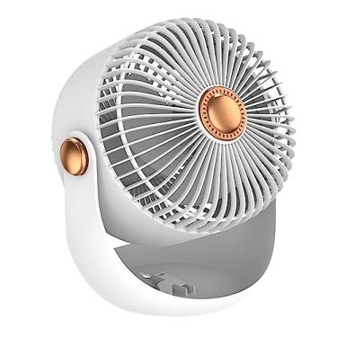 Imagem de Kasfye Ventilador de circulação de ar de mesa mini ventilador de mesa ventilador ajustável de três velocidades ventilador de mesa para escritório doméstico (branco)