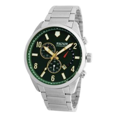 Imagem de Relógio Magnum Masculino Ma35182g Cronógrafo Prateado 43mm