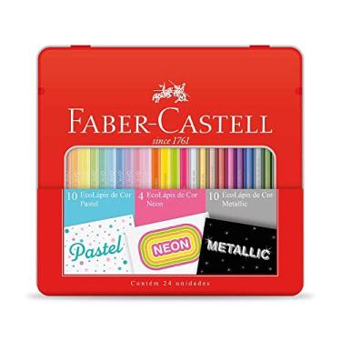 Imagem de Kit Lápis de Cor Pastel + Neon + Metálico, Faber-Castell, EcoLápis, KIT/CORES, 24 Cores