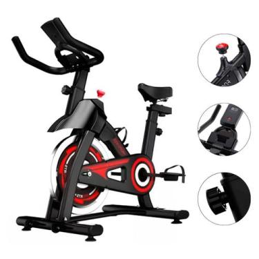 Imagem de Bicicleta Spinning Ergométrica Profissional C/ Monitor 150Kg - Pluggei