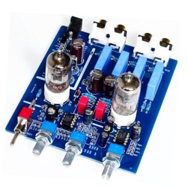 Imagem de Jolooyo HiFi Audio 6J1 Amplificador de áudio de tubo pré-amplificador de potência de palco frontal com pré-amplificador de ajuste de som alto e baixo