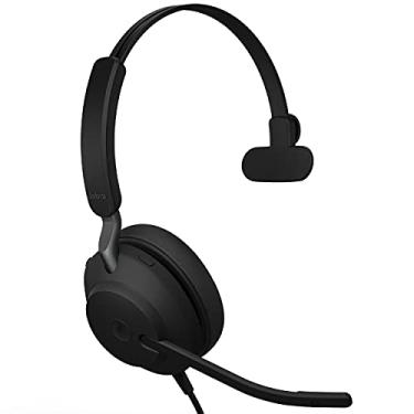 Imagem de Jabra Fones de ouvido com fio Evolve2 40 UC, USB-A, mono, preto – Fone de ouvido telework para chamadas e músicas, conforto aprimorado durante todo o dia, fones de ouvido com cancelamento de ruído passivo, otimizado para UC-com conexão USB-A