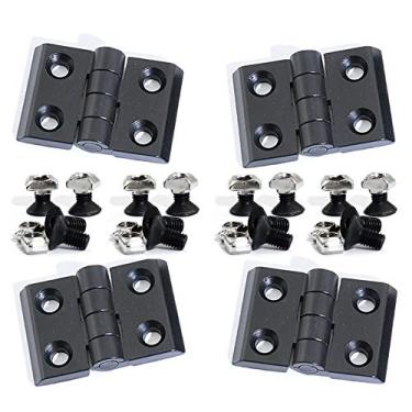 Imagem de Dobradiça de maçaneta de liga de 4 conjuntos com parafusos e porcas da Kootans, 4 sets 2020