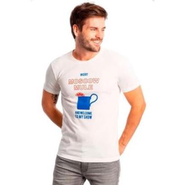 Imagem de Camiseta Sergio K Masculina Drink Moscow Show Off-White-Masculino