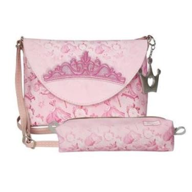 Imagem de Kit Infantil Bolsa e Estojo Princesa Rosa, Magicc Bolsas-Feminino