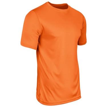Imagem de CHAMPRO Camiseta de poliéster leve visão, tamanho médio, laranja neon