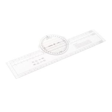 Imagem de WeiLaiKeQi Transferidor de Leitura de 360 Graus, Escala de Treinamento de Aviação, Ferramentas de Desenho, Ferramenta de Leitura de Transparente