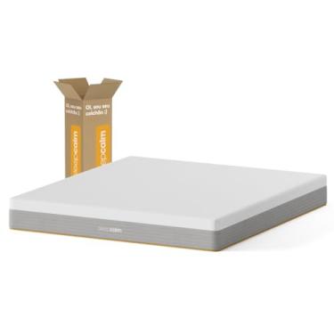 Imagem de Colchão SleepCalm Original Híbrido King 193x203 com Espuma Viscoelástica e Molas Ensacadas 28 cm de Altura Capa Removível 100 Noites de Teste 10 Anos de Garantia