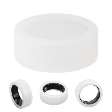Imagem de Capa Anel Inteligente Silicone, Capa Elástica Anel Inteligente Macio, Protetor Anel Silicone para Todos Os Anéis Inteligentes Incluem Oura Ring Gen 3 Trabalhando (preto Branco S