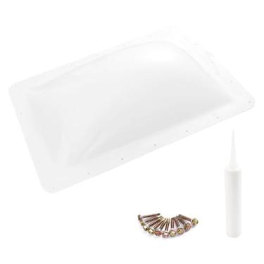 Imagem de GOMADEIT Cúpula externa de claraboia para trailer, substituição de claraboia Rv 45,7 cm x 66 cm serve para todas as aberturas de claraboia padrão de 35,5 x 55,9 cm substituir SL1422W, branco