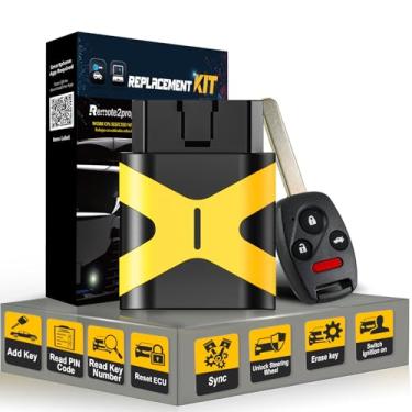 Imagem de Remote2program OBD Ferramenta de scanner programável DIY e substituição de chaveiro de carro sem cortes para Honda com KR55WK49308 (4 botões/KR55WK49308)