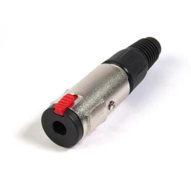 Imagem de Plug P10 Fêmea Com Trava Jack Para Extensão De Áudio Estereo - Storm