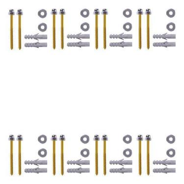 Imagem de Kit 16 Parafuso Vaso Sanitário + Bucha + Arruela 8x40x65mm - Rayco