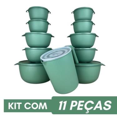 Imagem de Potes Plástico Bowl 10 unidades Com Tampa e Jarra Para Suco Livre BPA 