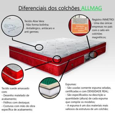 Imagem de Colchão Massageador Casal Padrão Com Espuma D33 Firme  - ALLMAG, Cinza
