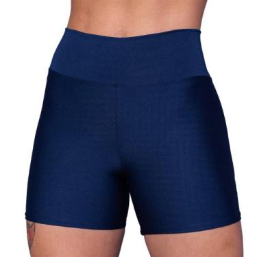 Imagem de Shorts Academia Feminino Suplex Básico Preto Donna Martins, Azul, P