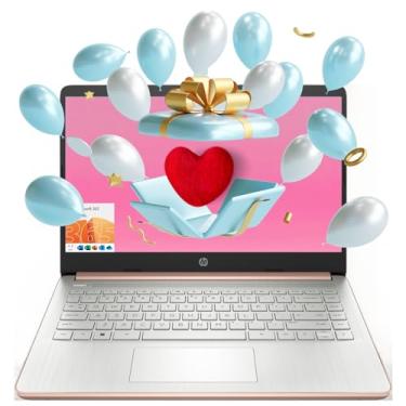Imagem de Notebook HP Essential, tela HD de 14'', Intel Celeron N4120, 16 GB de RAM, eMMC de 64 GB, webcam, HDMI, Wi-Fi, RJ-45, 1 ano de Office 365, Windows 11 Home, ouro rosa